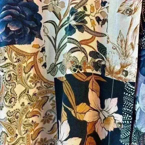 NWOT Johnny Was 100% silk Leo button down top - Picture 7 of 9